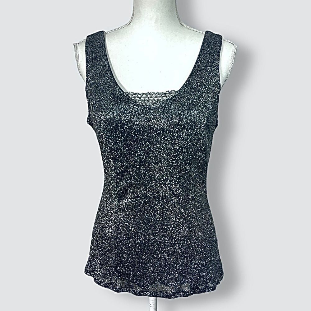 Sparkle Knit Lined Tank JS Collections Sz M